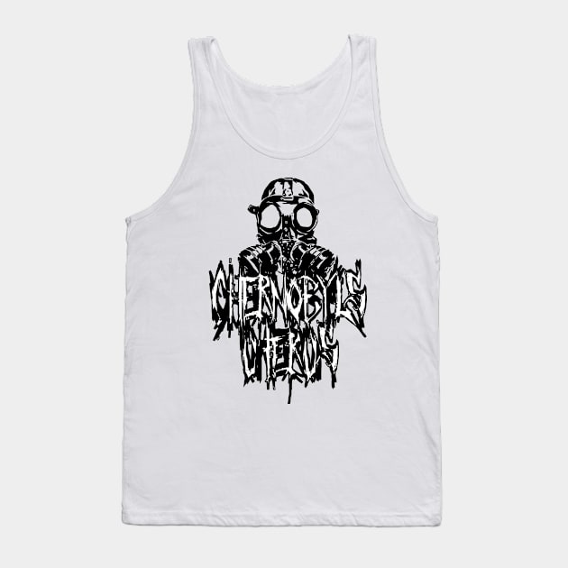 Chernobyl's Uterus Gas Mask Tank Top by Kat Davers